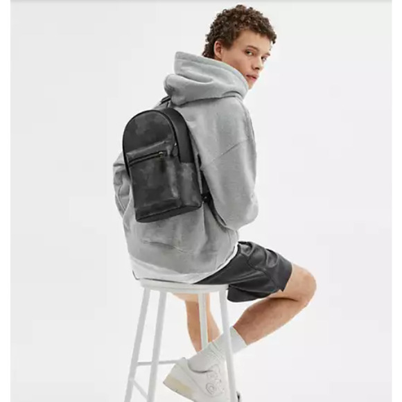 COACH Men’s West Pack In Signature Camo Print Gunmetal/Dark Shamrock CW312 NWT - Picture 8 of 8